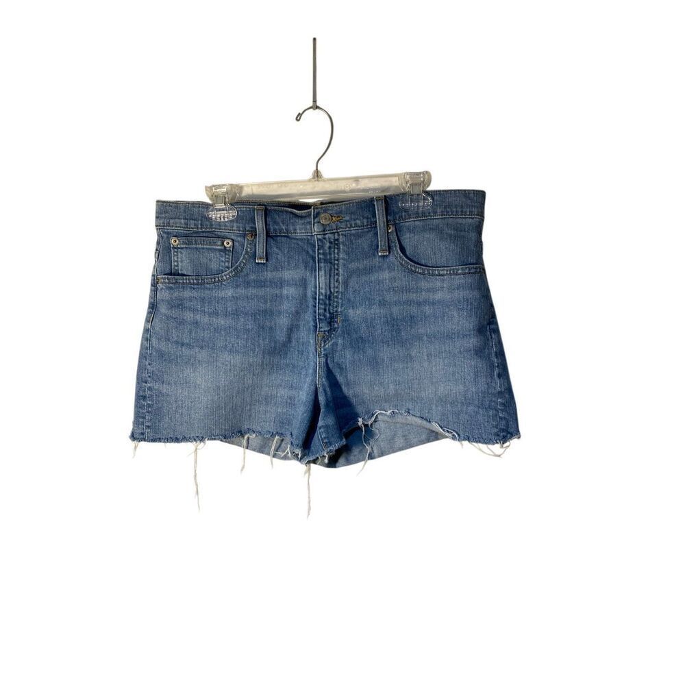 J crew Re-imagined women’s mid rise cut off denim shorts 32